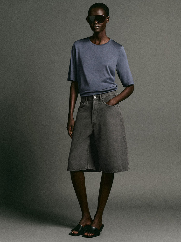 シルクジャージーTシャツ